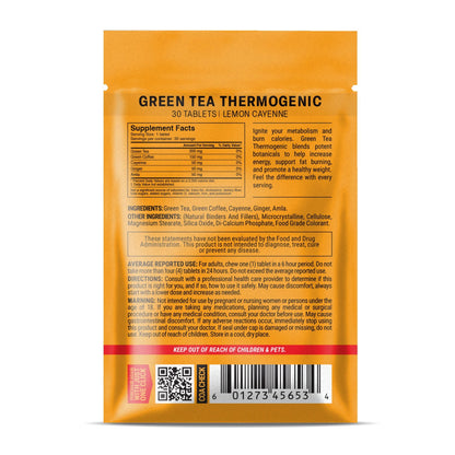 500mg Green Tea Thermogenic Tablets - Lemon Cayenne - Mood Tablets
