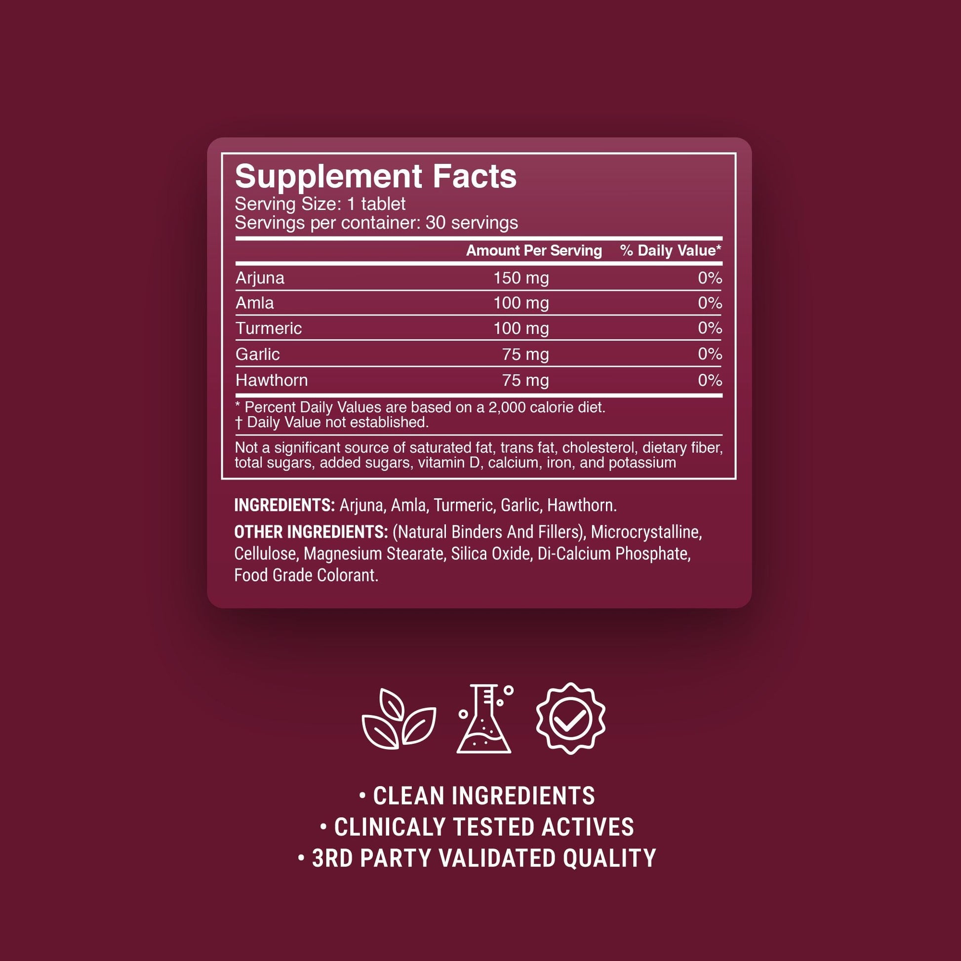 500mg Heart Health Herbal Blend Tablets - Berry Citrus - Mood Tablets