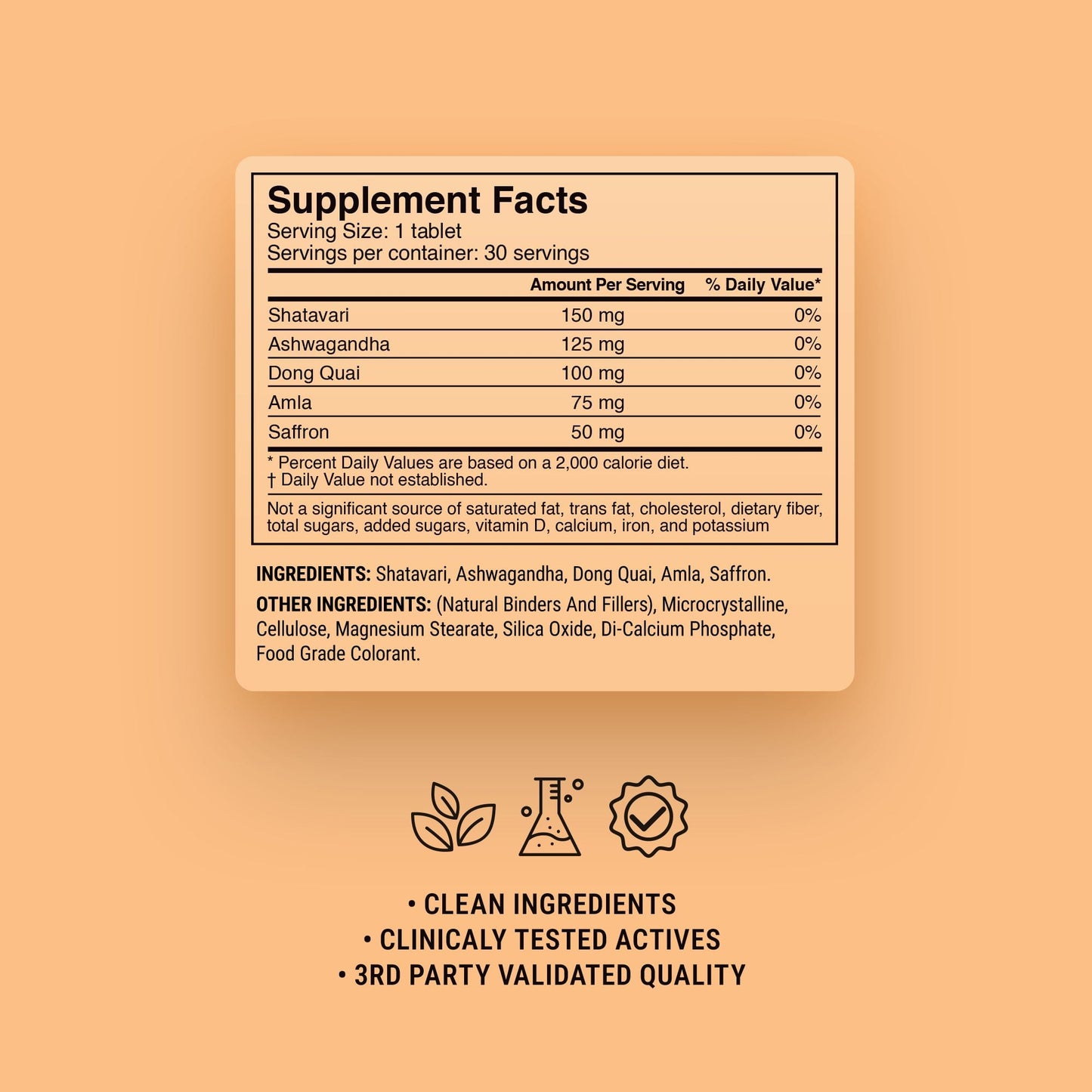 500mg Hormone Balance Tablets - Peach Ginger - Mood Tablets