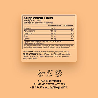 500mg Hormone Balance Tablets - Peach Ginger - Mood Tablets