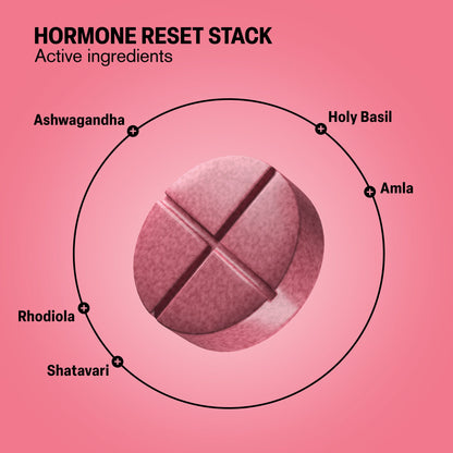 500mg Hormone Reset Stack Tablets - Berry Rose - Mood Tablets