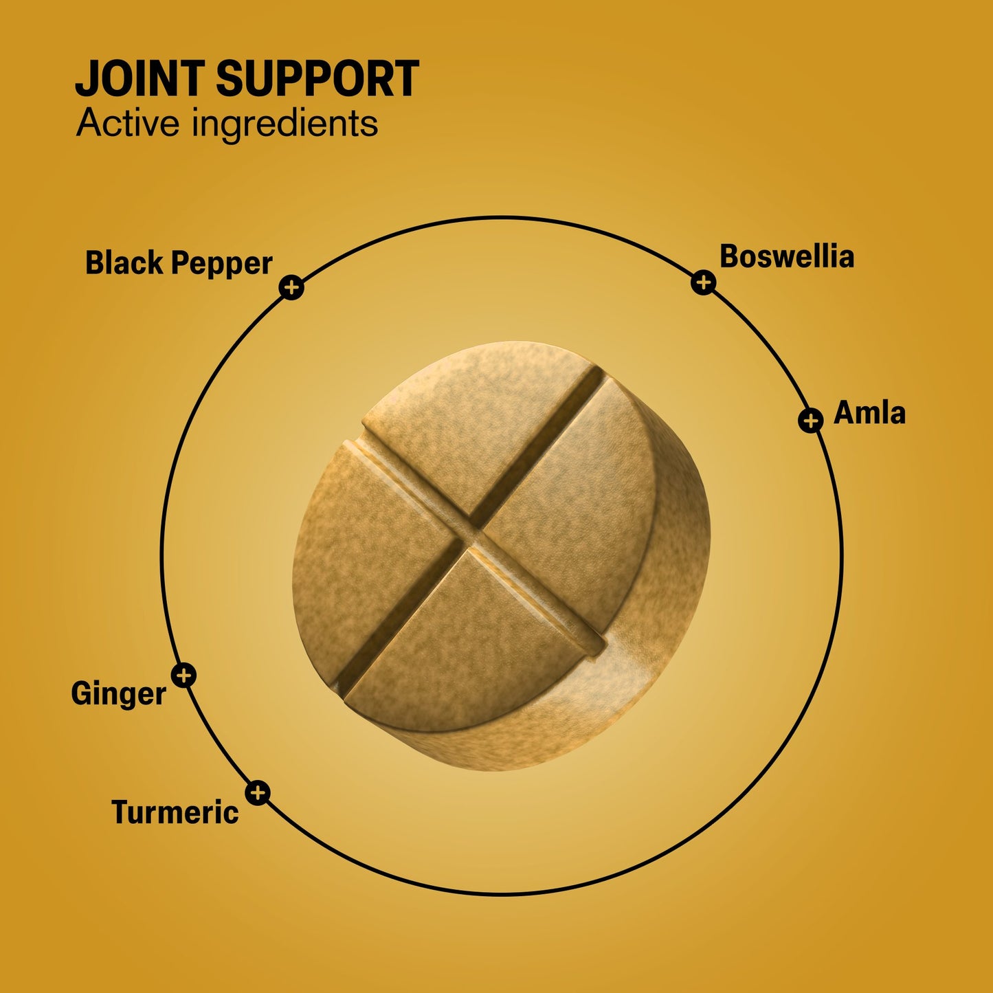 500mg Joint Support Tablets - Orange Ginger - Mood Tablets