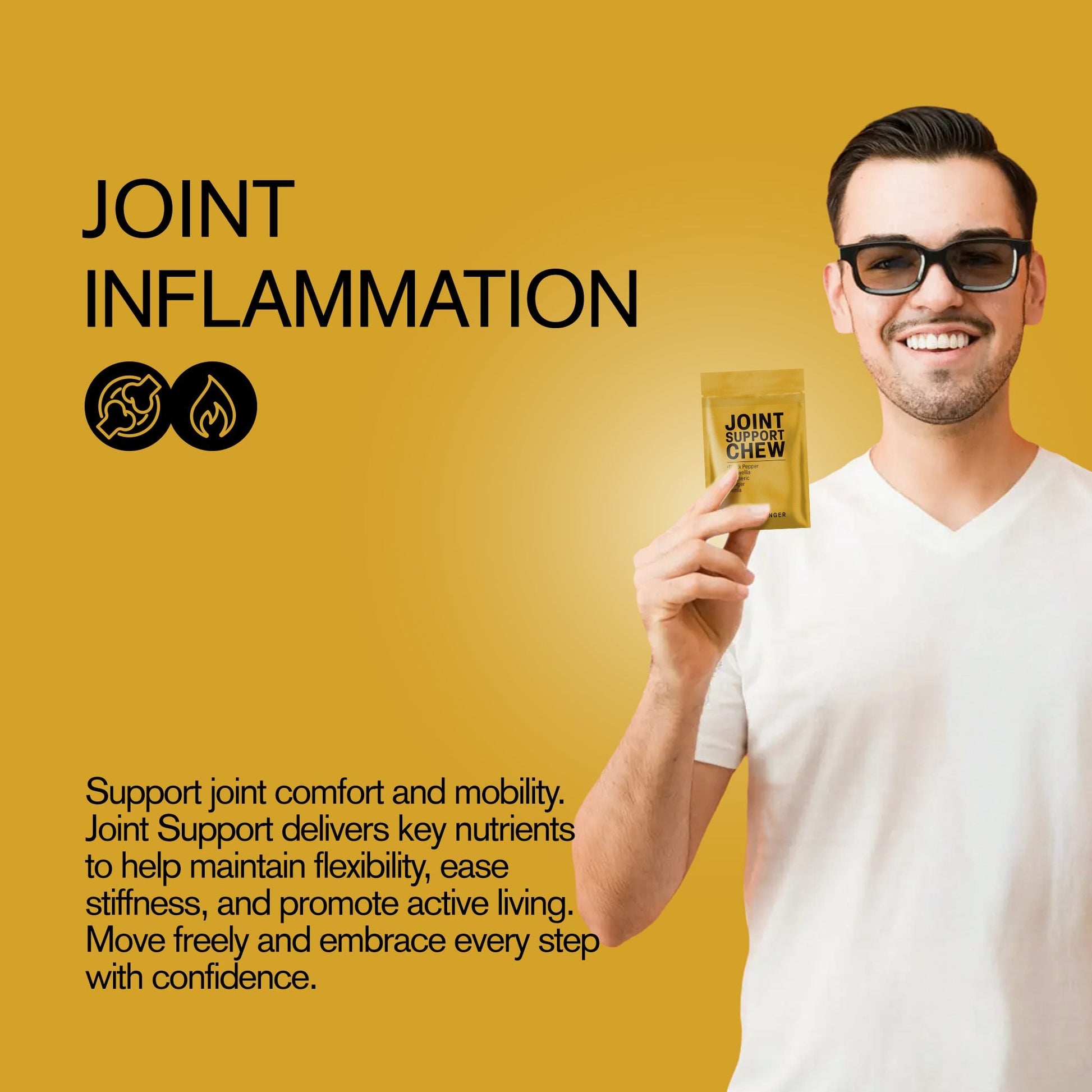 500mg Joint Support Tablets - Orange Ginger - Mood Tablets
