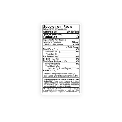 500mg - Kratom - Capsules - Green Maeng Da Strain - 100ct - Chill Plus
