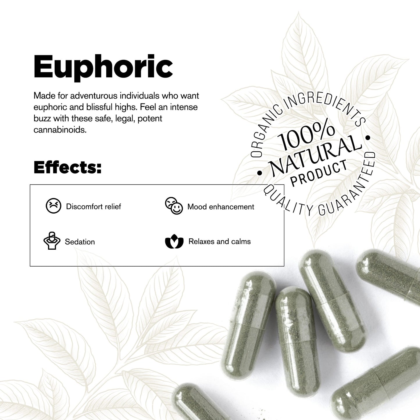 500mg Kratom Capsules - Green Malay Strain - 100ct - Chill Plus