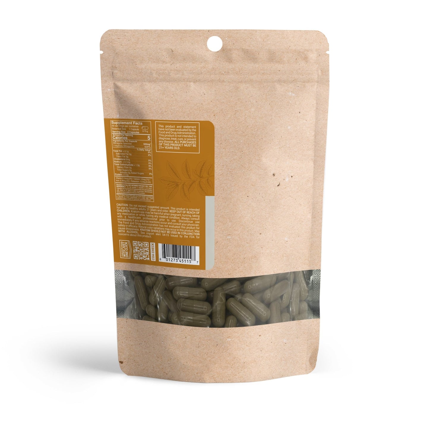 500mg Kratom Capsules - Trainwreck Strain - 100ct - Chill Plus