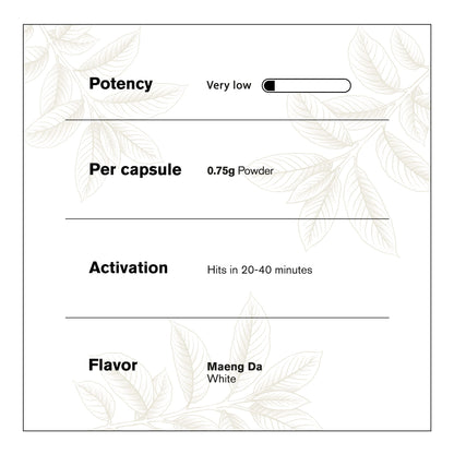 500mg Kratom Capsules - White Maeng Da Strain - 100ct - Chill Plus