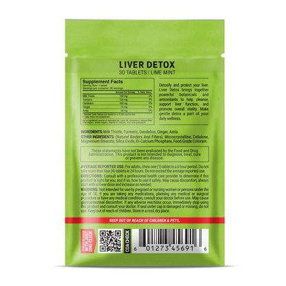 500mg Liver Detox Tablets - Live Mint - Mood Tablets