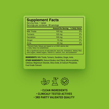 500mg Liver Detox Tablets - Live Mint - Mood Tablets