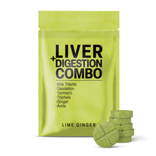500mg Liver + Digestion Combo Tablets - Lime Ginger - Mood Tablets