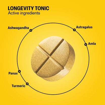 500mg Longevity Tonic Tablets - Honey Ginger - Mood Tablets