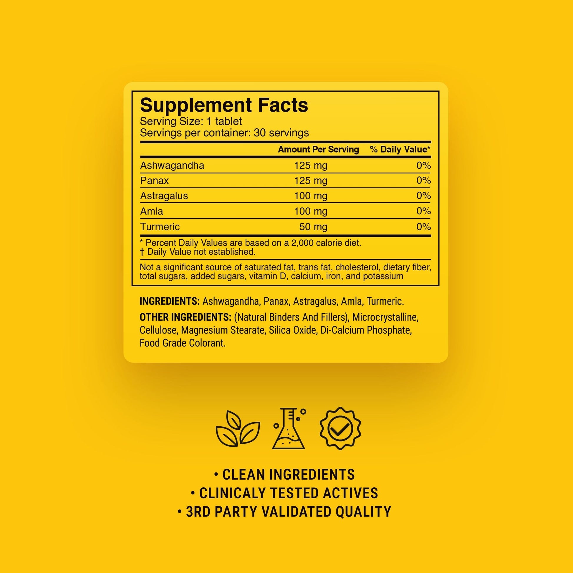 500mg Longevity Tonic Tablets - Honey Ginger - Mood Tablets