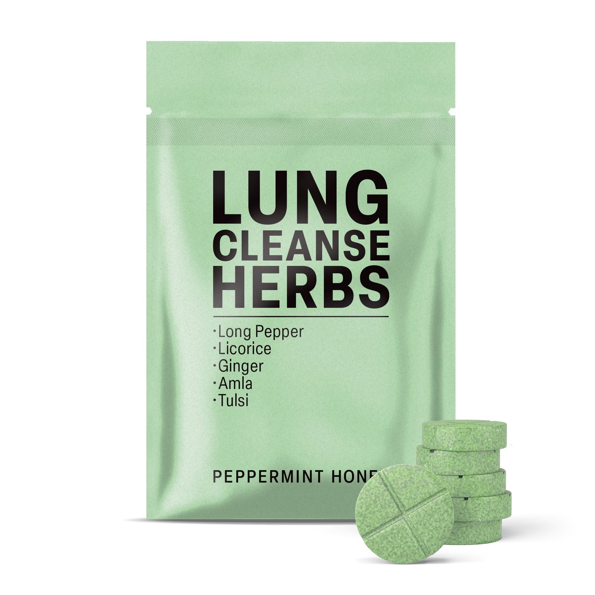 500mg Lung Cleanse Tablets - Peppermint Honey - Mood Tablets