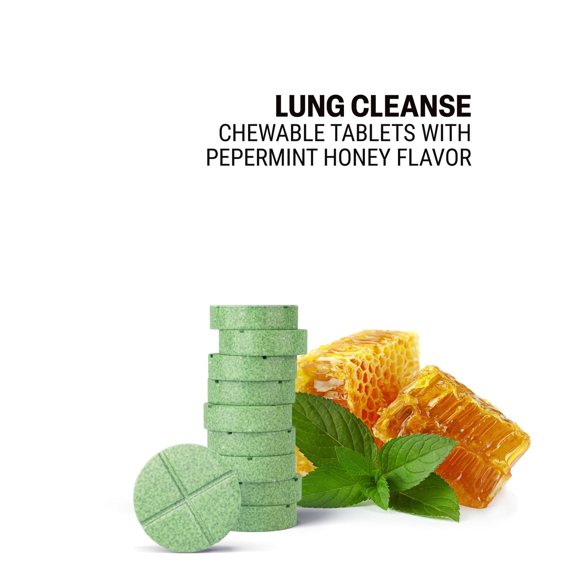 500mg Lung Cleanse Tablets - Peppermint Honey - Mood Tablets