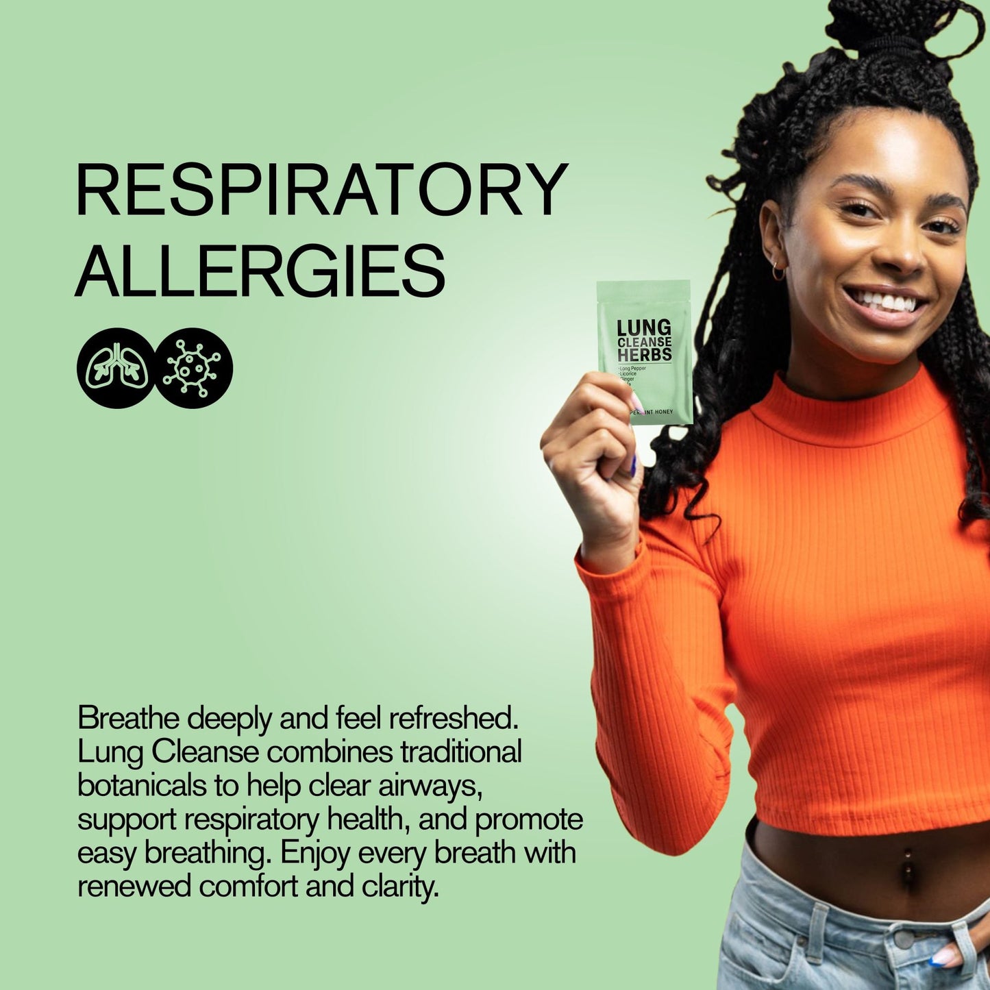 500mg Lung Cleanse Tablets - Peppermint Honey - Mood Tablets