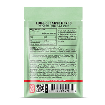 500mg Lung Cleanse Tablets - Peppermint Honey - Mood Tablets