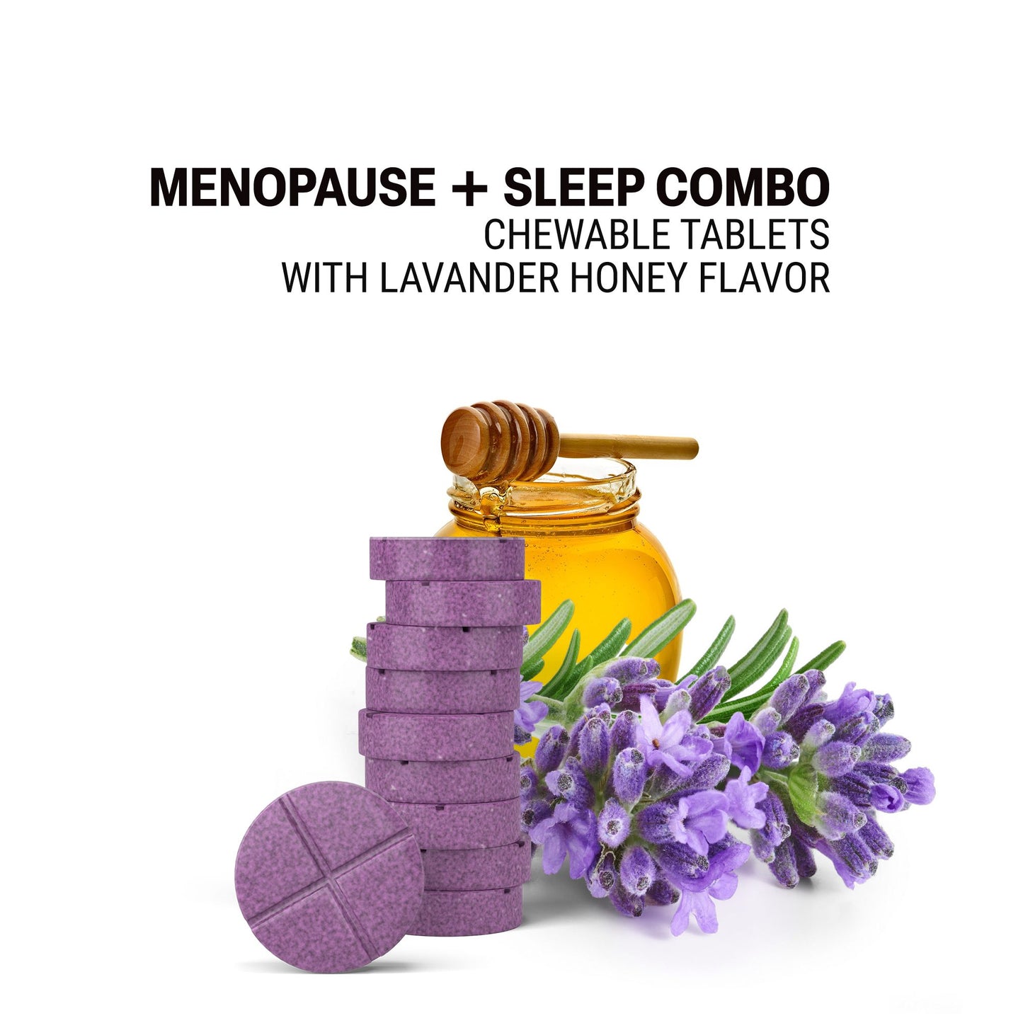 500mg Menopause + Sleep Combo Tablets - Lavender Honey - Mood Tablets