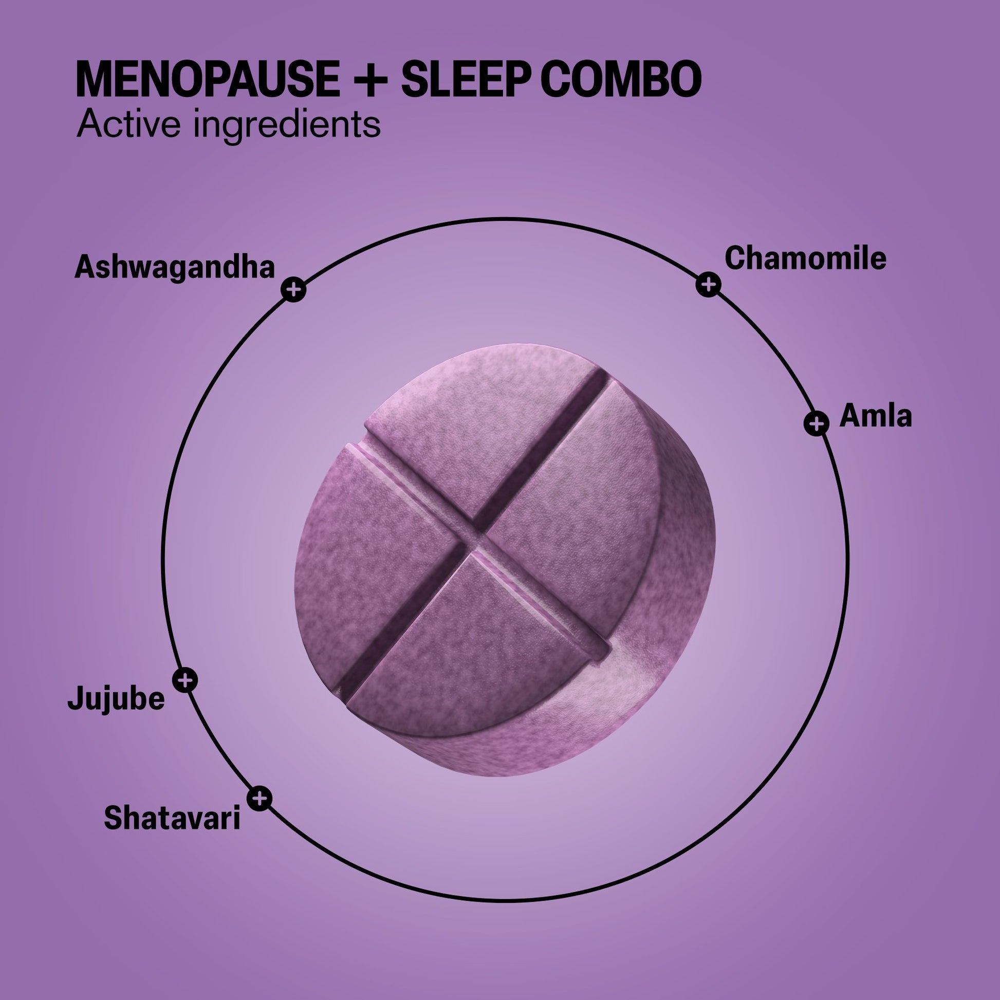 500mg Menopause + Sleep Combo Tablets - Lavender Honey - Mood Tablets