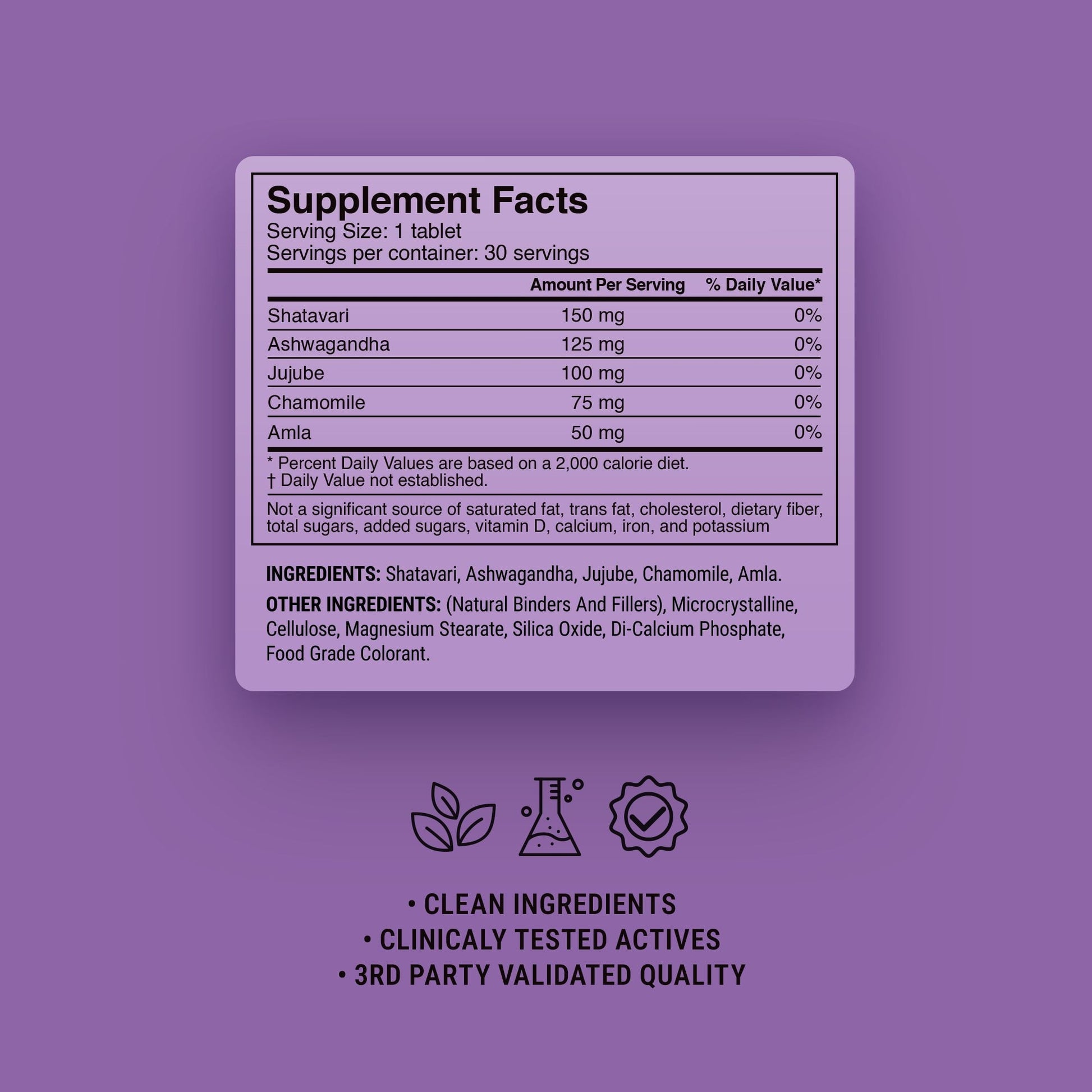 500mg Menopause + Sleep Combo Tablets - Lavender Honey - Mood Tablets