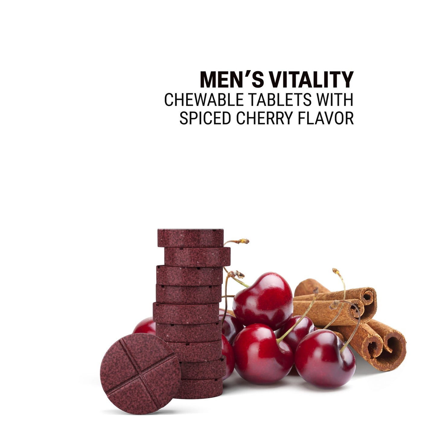 500mg Men's Vitality Tablets - Spiced Cherry - Mood Tablets