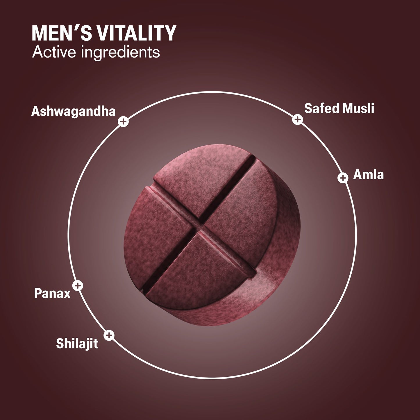 500mg Men's Vitality Tablets - Spiced Cherry - Mood Tablets