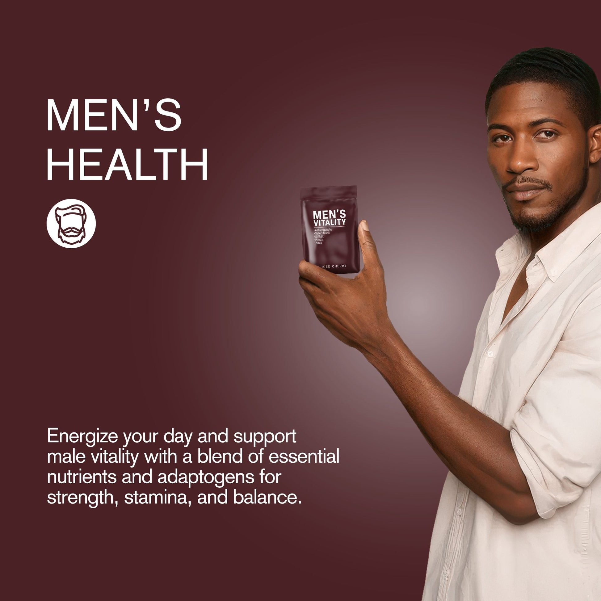 500mg Men's Vitality Tablets - Spiced Cherry - Mood Tablets