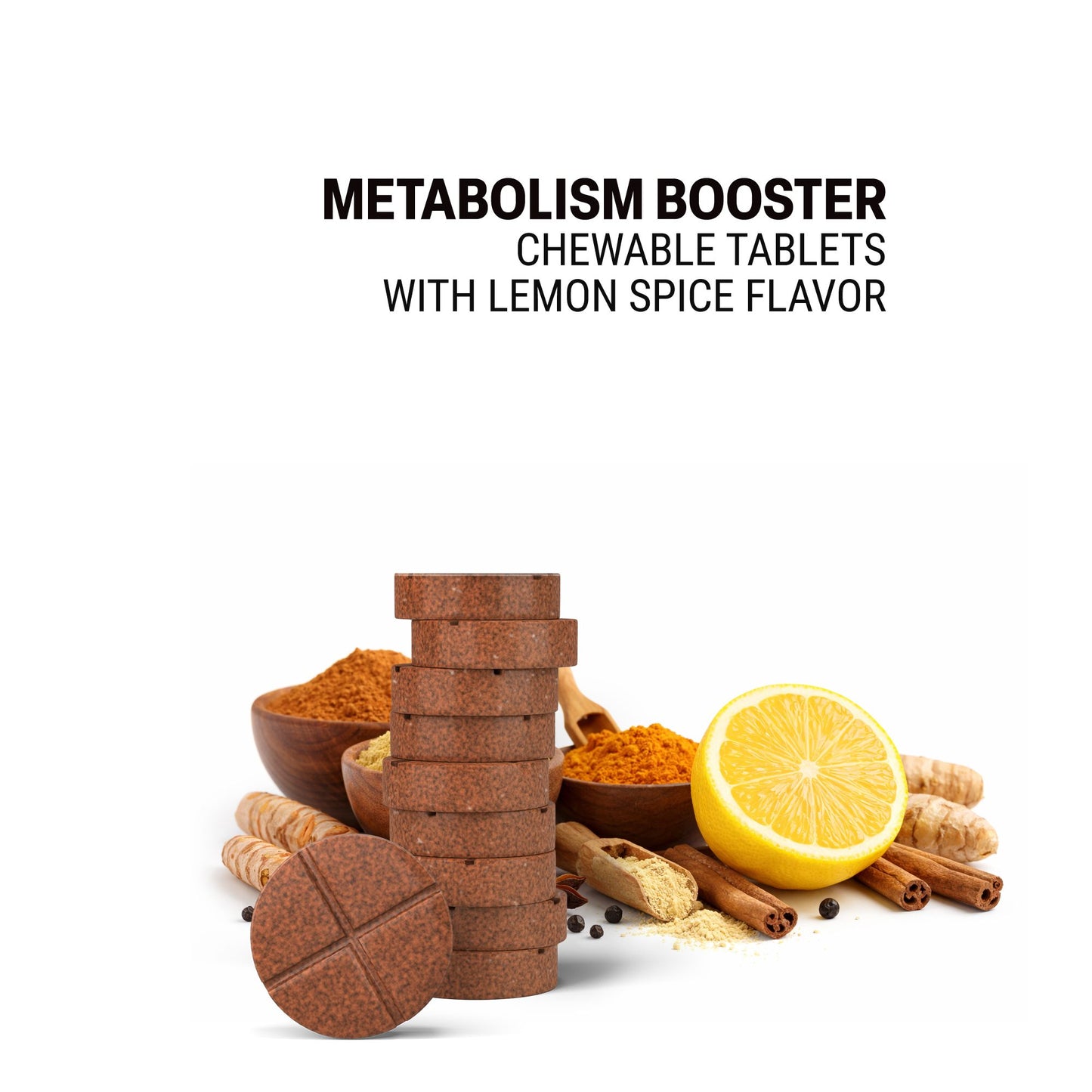 500mg Metabolism Booster Tablets - Lemon Spice - Mood Tablets