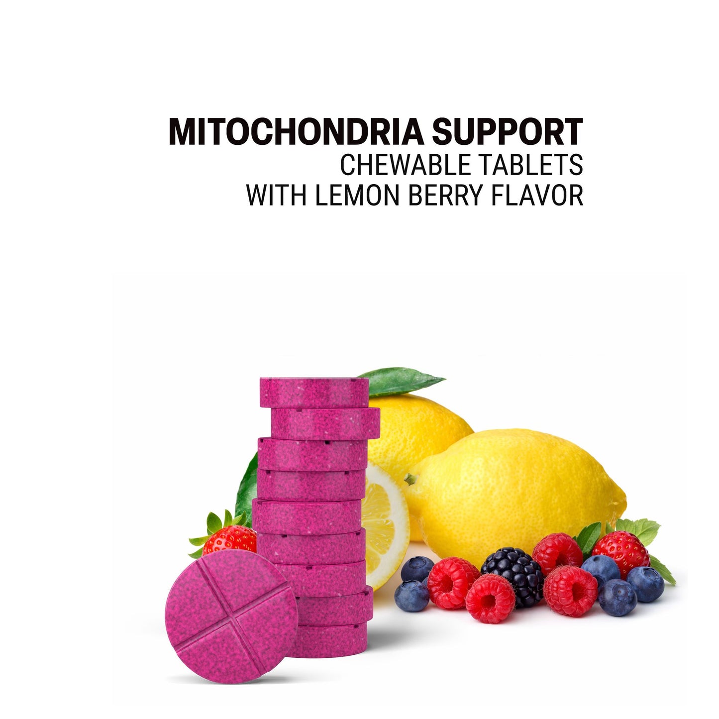 500mg Mitochondria Support Herb Mix Tablets - Lemon Berry - Mood Tablets