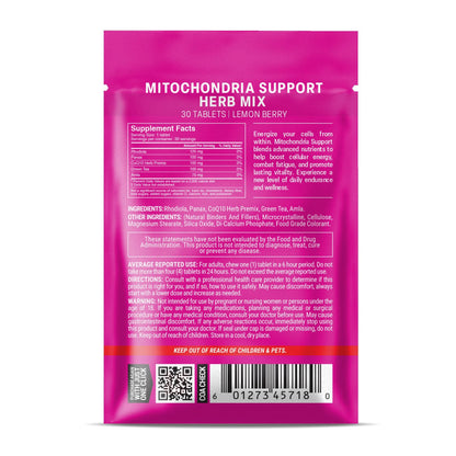 500mg Mitochondria Support Herb Mix Tablets - Lemon Berry - Mood Tablets
