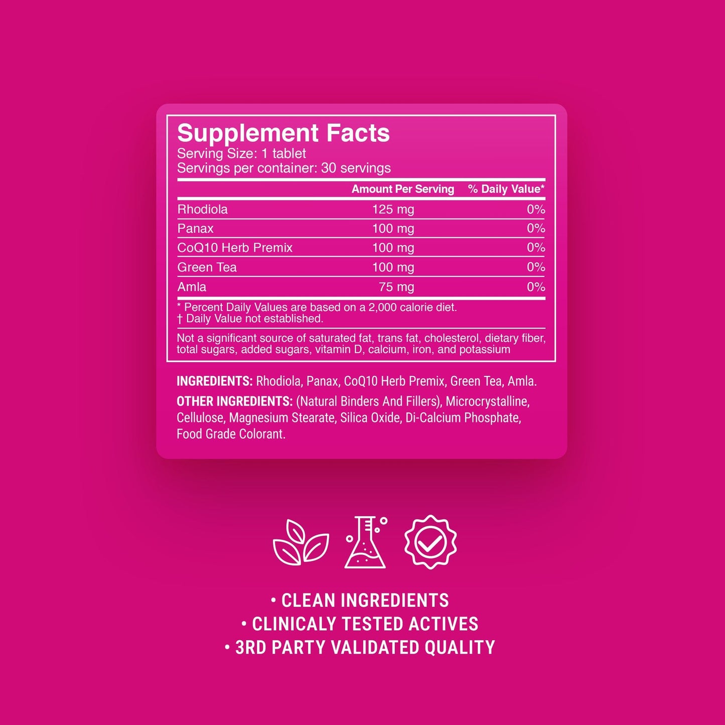 500mg Mitochondria Support Herb Mix Tablets - Lemon Berry - Mood Tablets