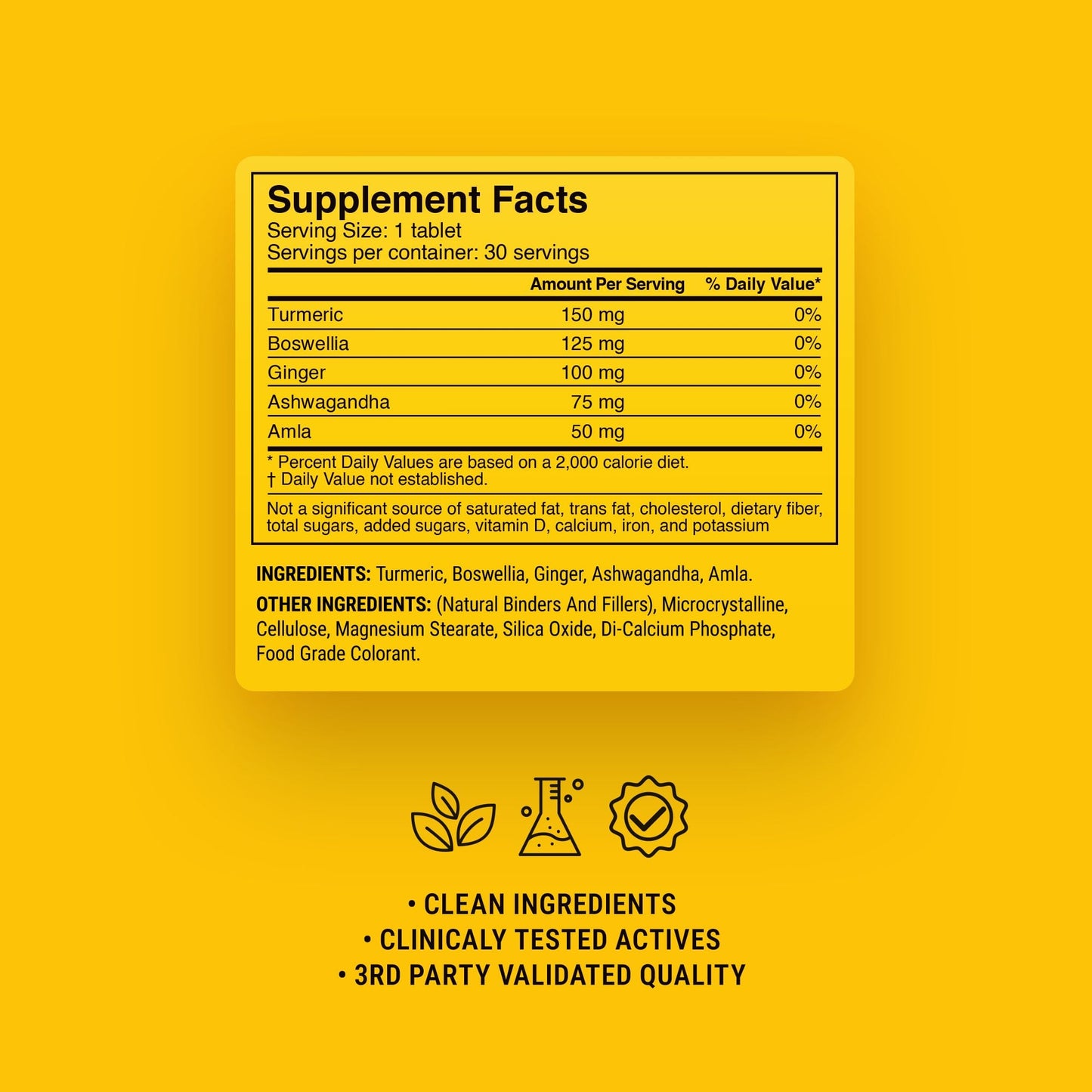 500mg Mobility + Recovery Tablets - Lemon Ginger - Mood Tablets