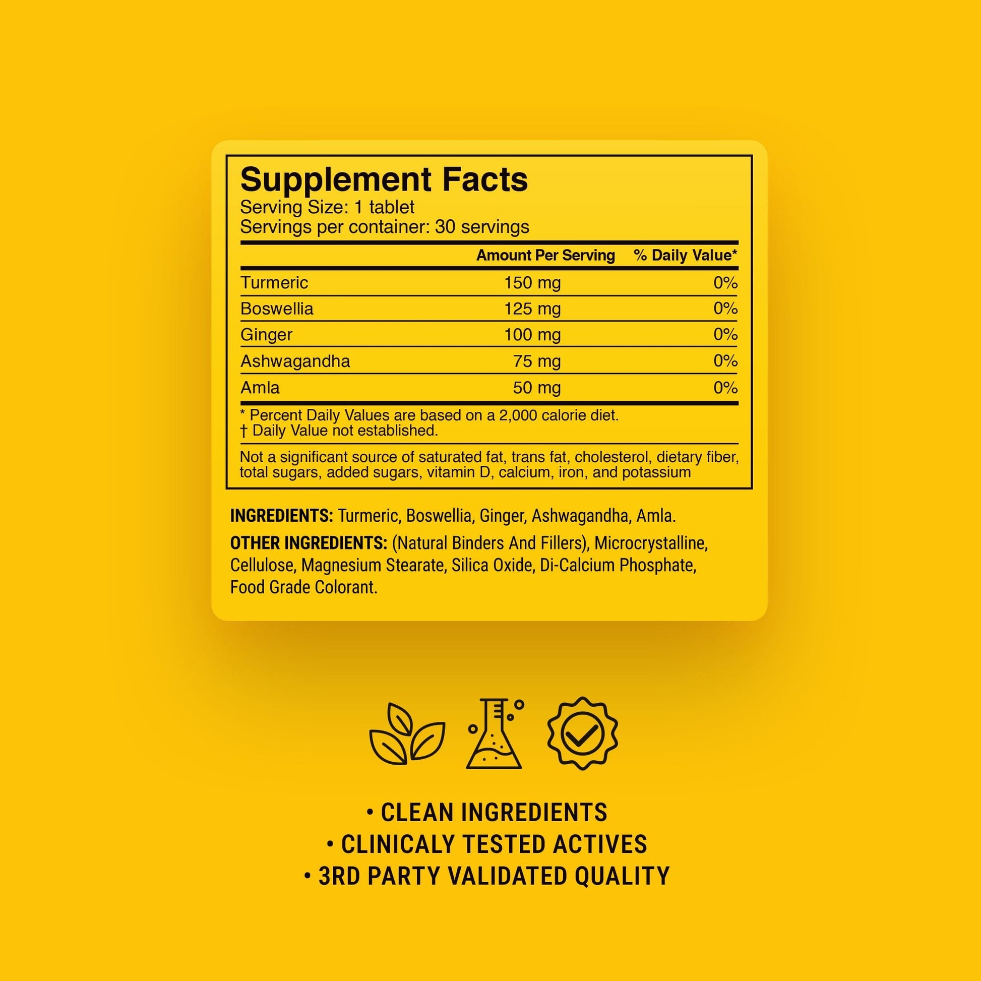 500mg Mobility + Recovery Tablets - Lemon Ginger - Mood Tablets