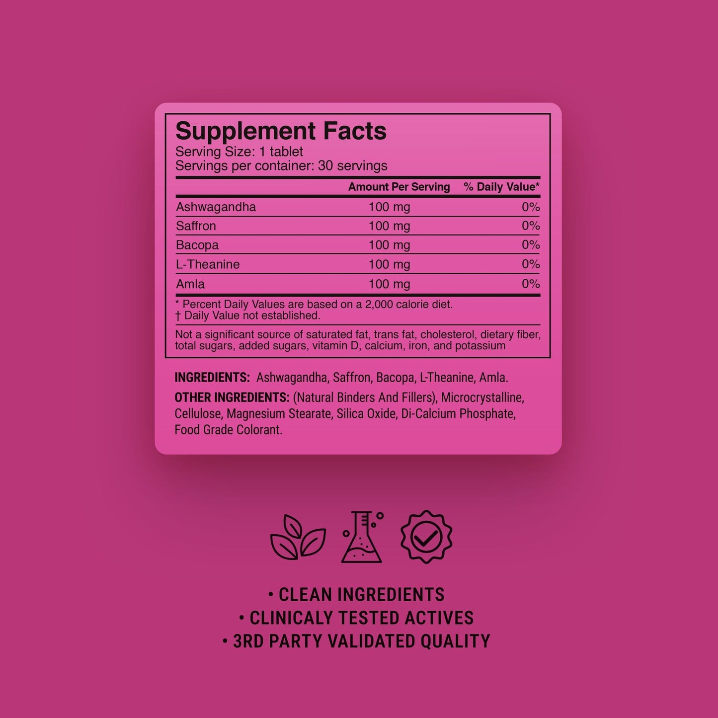500mg Mood Booster Tablets - Pomegranate Berry - Mood Tablets