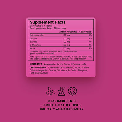 500mg Mood Booster Tablets - Pomegranate Berry - Mood Tablets