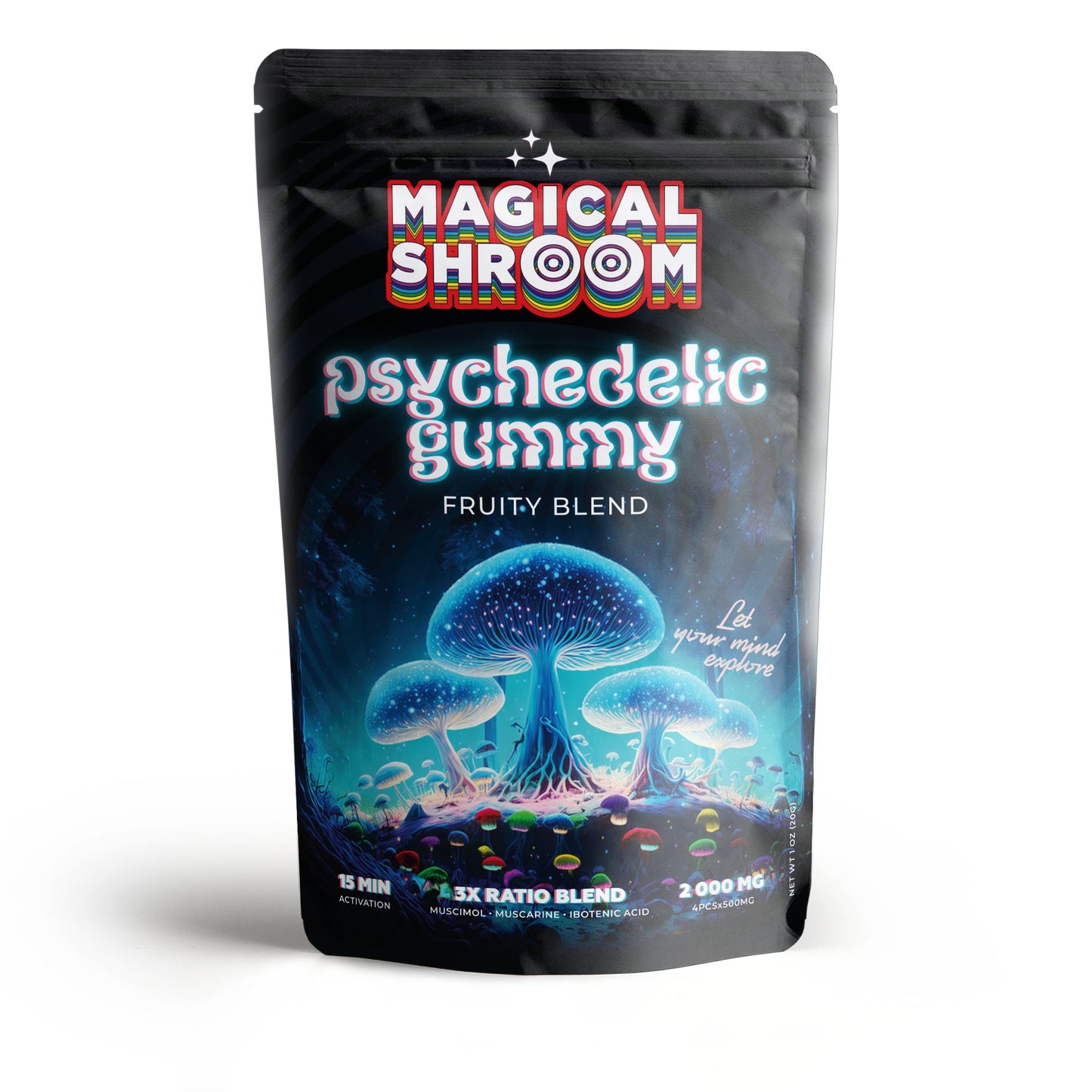 500mg Mushroom Blend, Muscarine, Muscimol, Amanita Muscaria Gummies - Magical Shroom