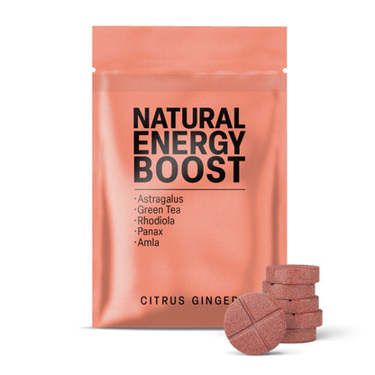 500mg Natural Energy Boost Tablets - Citrus Ginger - Mood Tablets