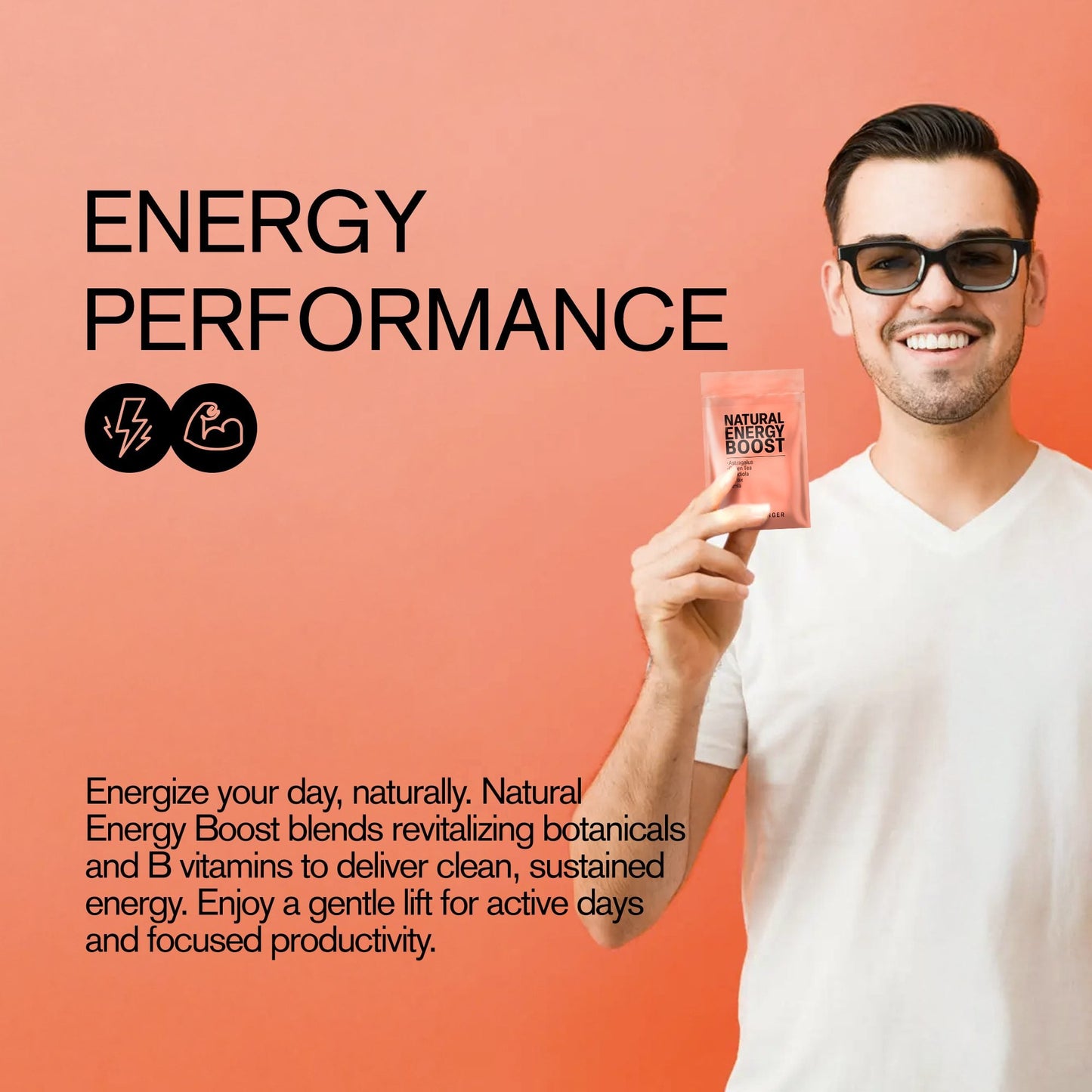 500mg Natural Energy Boost Tablets - Citrus Ginger - Mood Tablets