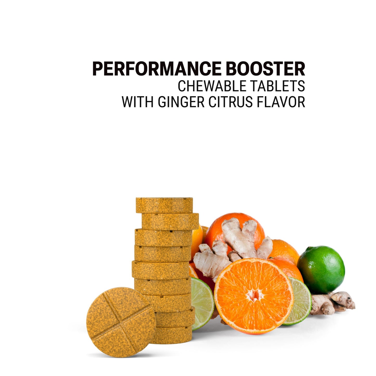 500mg Performance Booster Tablets - Ginger Citrus - Mood Tablets