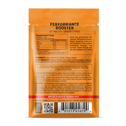 500mg Performance Booster Tablets - Ginger Citrus - Mood Tablets