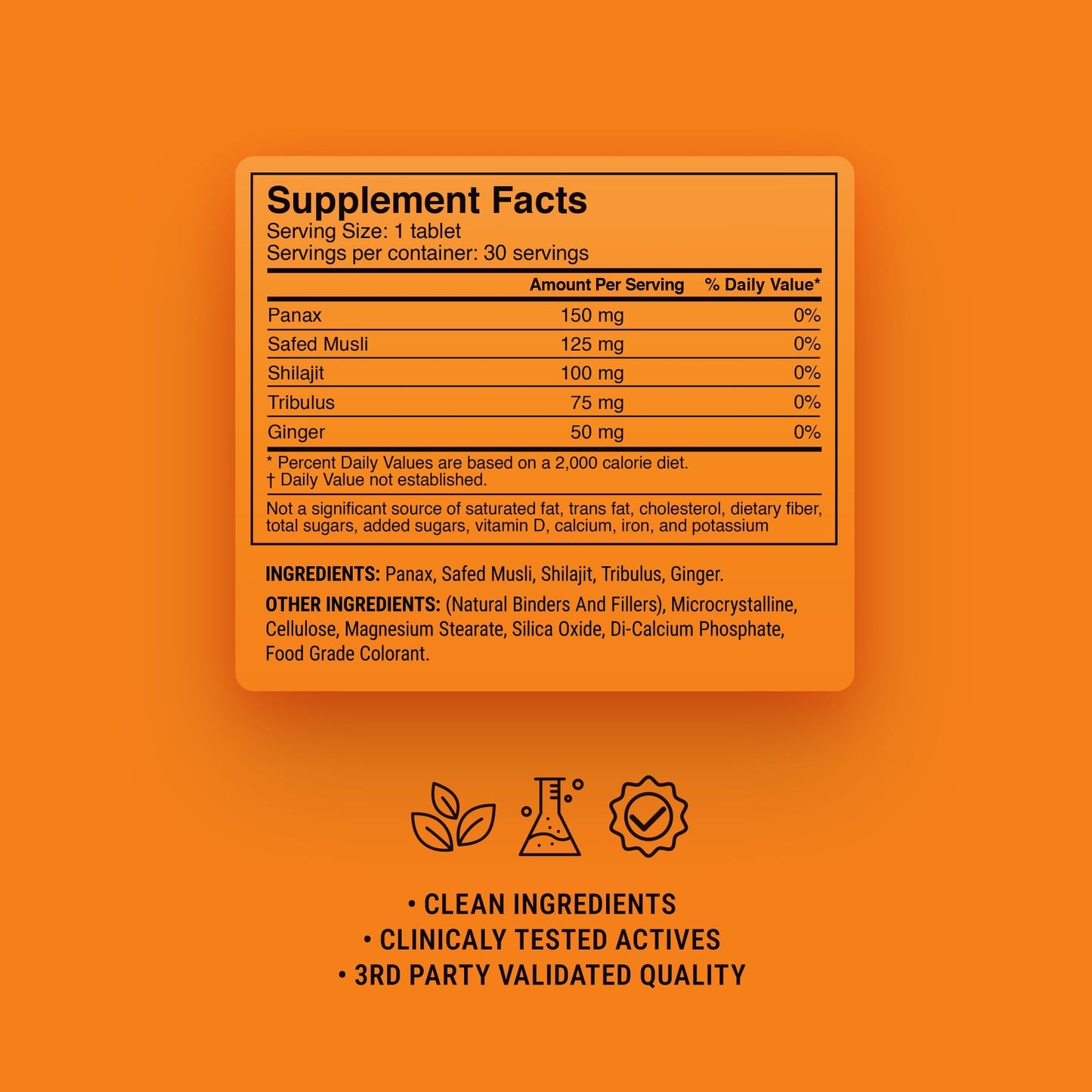 500mg Performance Booster Tablets - Ginger Citrus - Mood Tablets