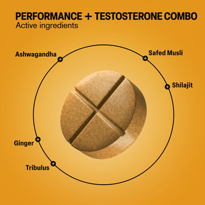 500mg Performance+Testosterone Combo Tablets - Spiced Citrus - Mood Tablets
