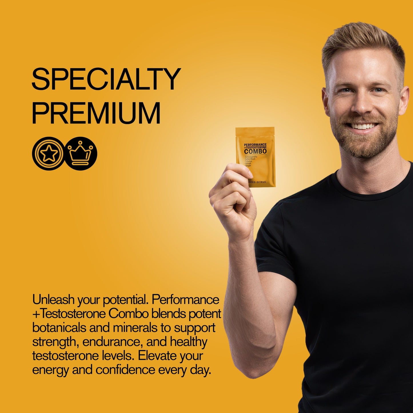 500mg Performance+Testosterone Combo Tablets - Spiced Citrus - Mood Tablets