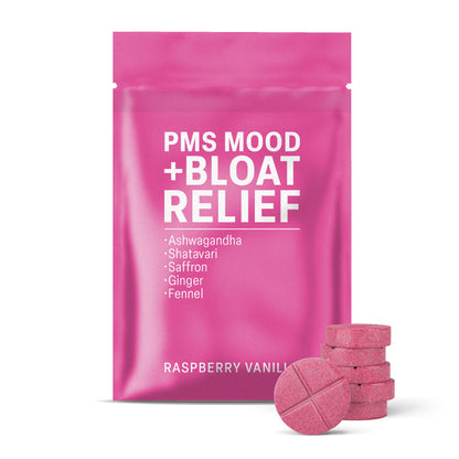500mg PMS Mood + Bloat Tablets - Raspberry Vanilla - Mood Tablets