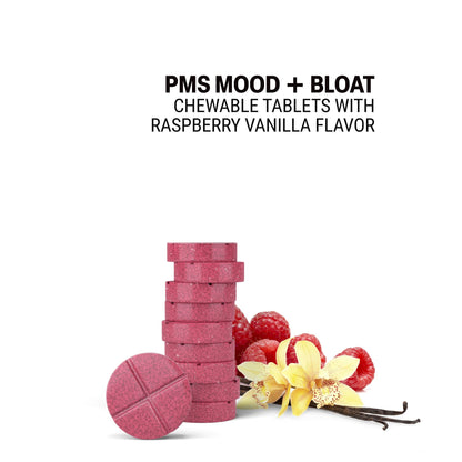 500mg PMS Mood + Bloat Tablets - Raspberry Vanilla - Mood Tablets