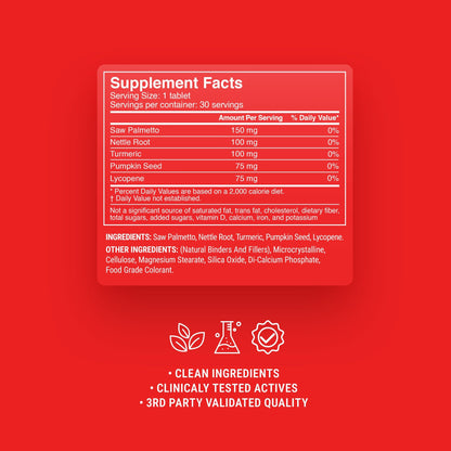 500mg Prostate Support Tablets - Cranberry Orange - Mood Tablets
