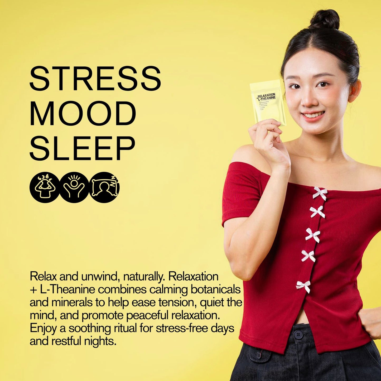 500mg Relaxation + L-Theanine Tablets - Lemon Honey - Mood Tablets