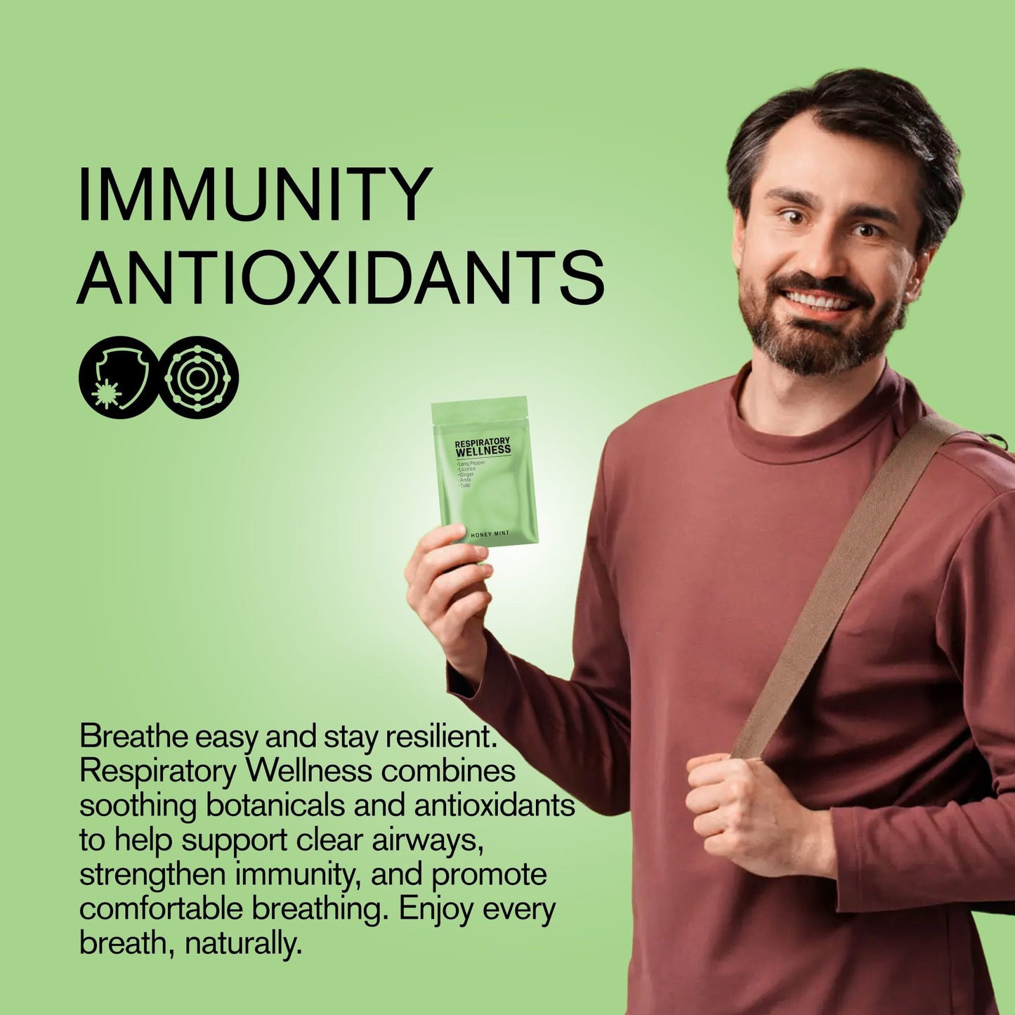 500mg Respiratory Wellness Tablets - Honey Mint - Mood Tablets