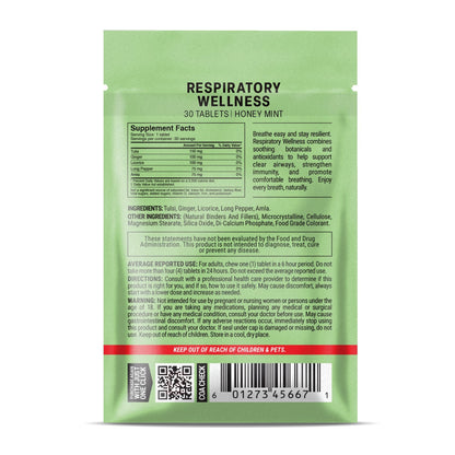 500mg Respiratory Wellness Tablets - Honey Mint - Mood Tablets