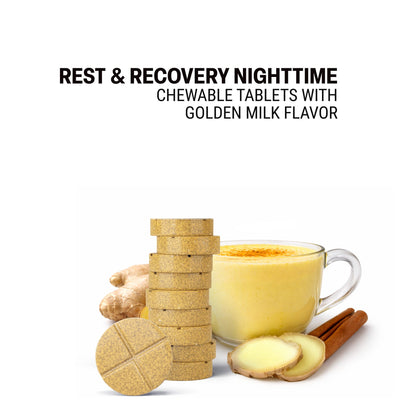 500mg Rest & Recovery Nighttime Tablets - Golden Milk - Mood Tablets