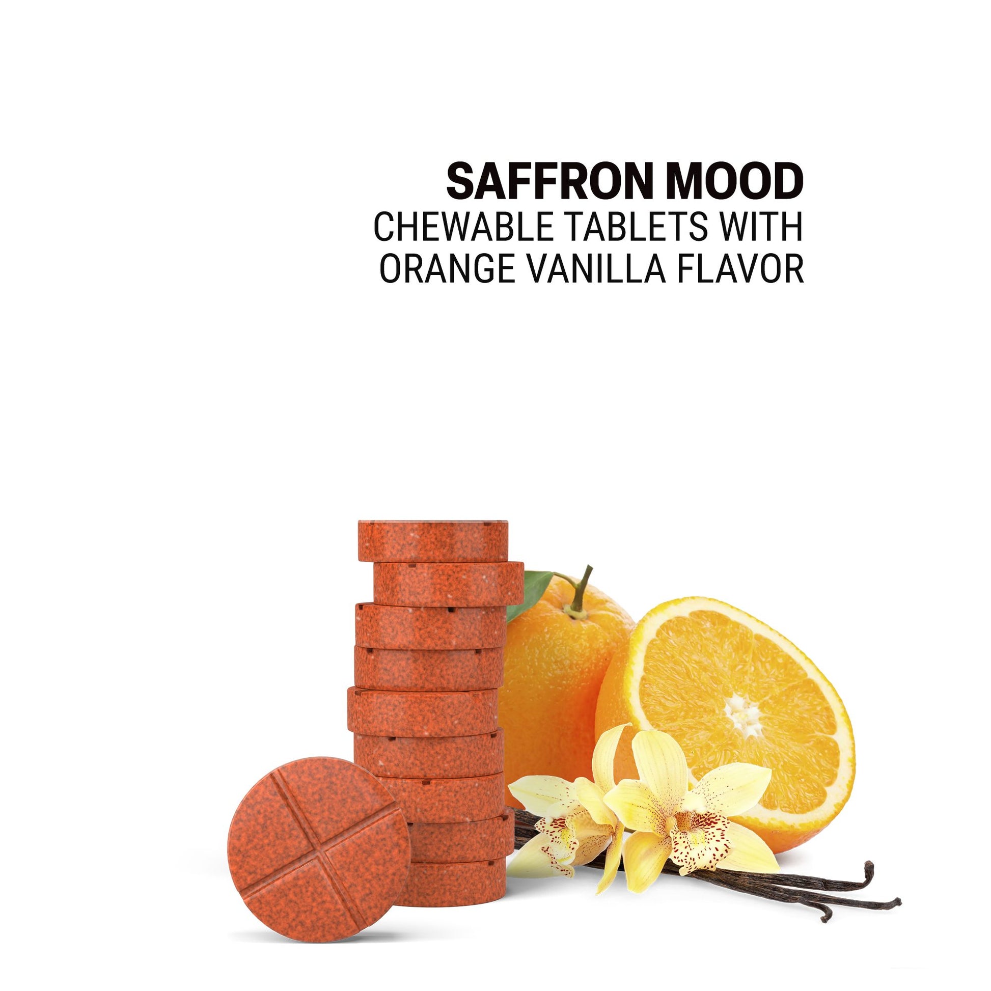 500mg Saffron Mood Tablets - Orange Vanilla - Mood Tablets